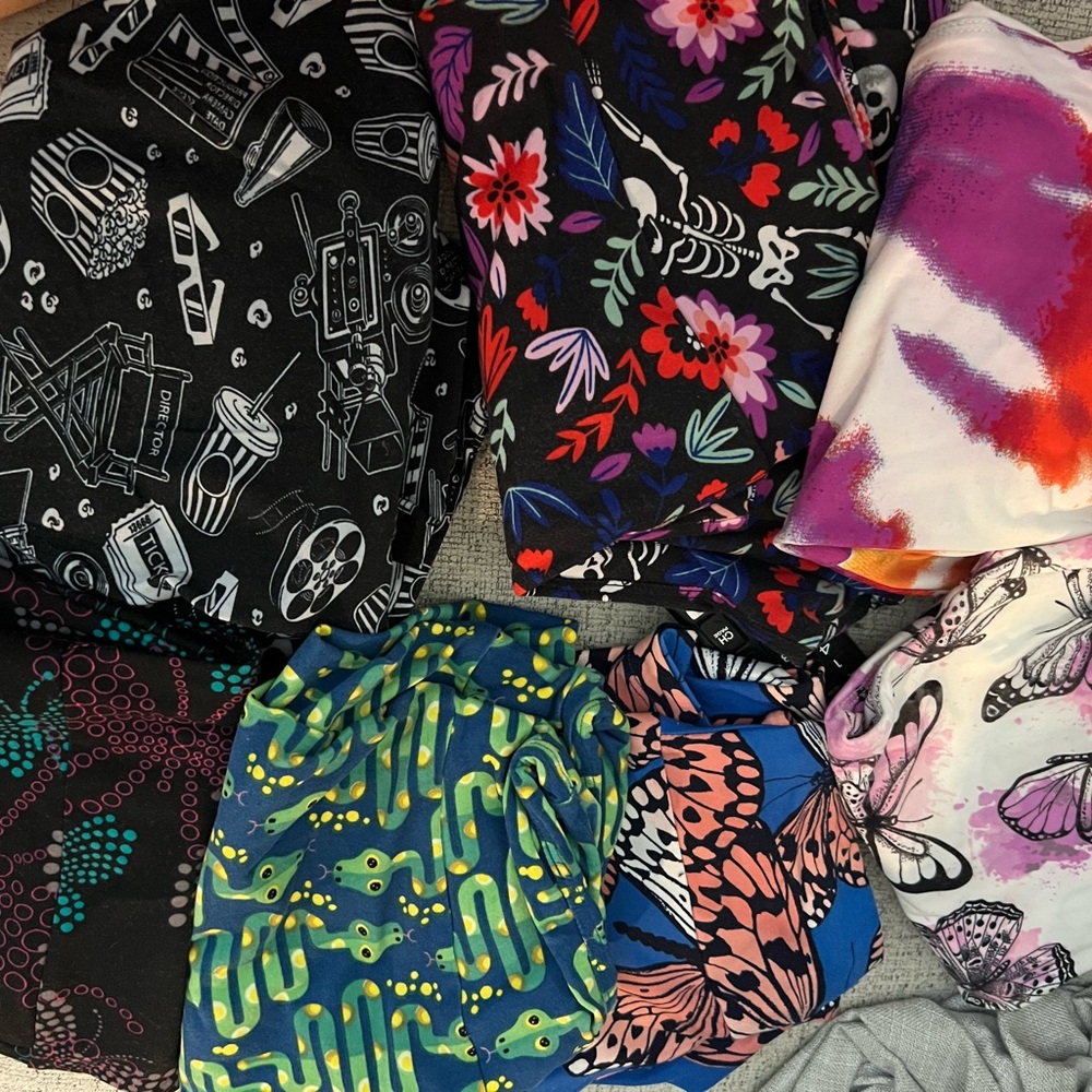 LuLaRoe Women's Leggings - Black, Pink, Green, Blue, Purple